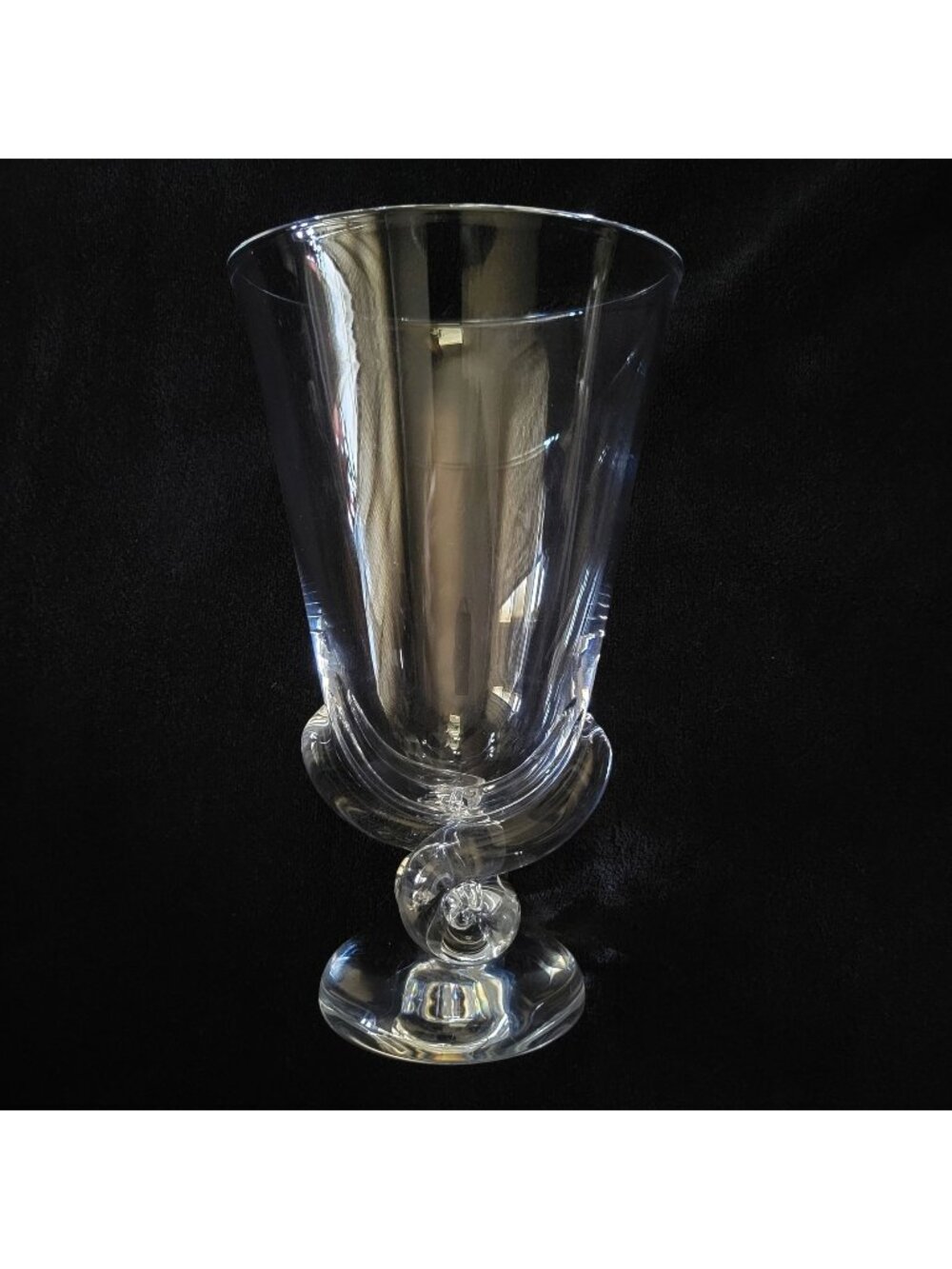 Vintage Steuben Snail Vase By George Thompson, Vintage Crystal Vase